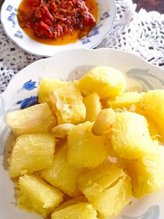 Foto resep Ubi singkong sambal terasi