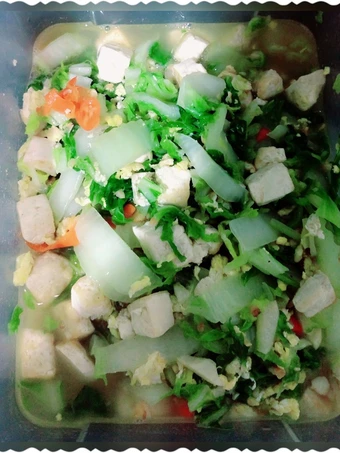 Langkah Gampang Membikin Resep Cah sawi putih telur tahu yang Lezat Anti Ribet, Sempurna