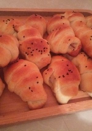 صورة لوصفة كرواسون محشي بالجبن والتونة