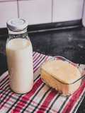 Unsalted butter (mentega tak asin) lumer di mulut + susu rendah lemak homemade