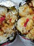 Nasi bakar pedas tanpa santan