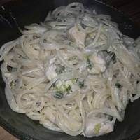 Pasta con salsa de pollo setas y puerro - 42 recetas caseras- Cookpad