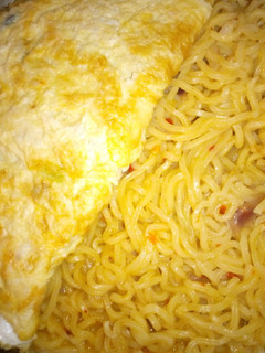 A picture of Indomie and Egg.