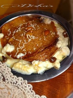 রাবড়ি সহযোগে ক্ষীরের মালপোয়া (rabri sahajoge kheerer malpua recipe in Bengali) রেসিপির প্রধান ছবি