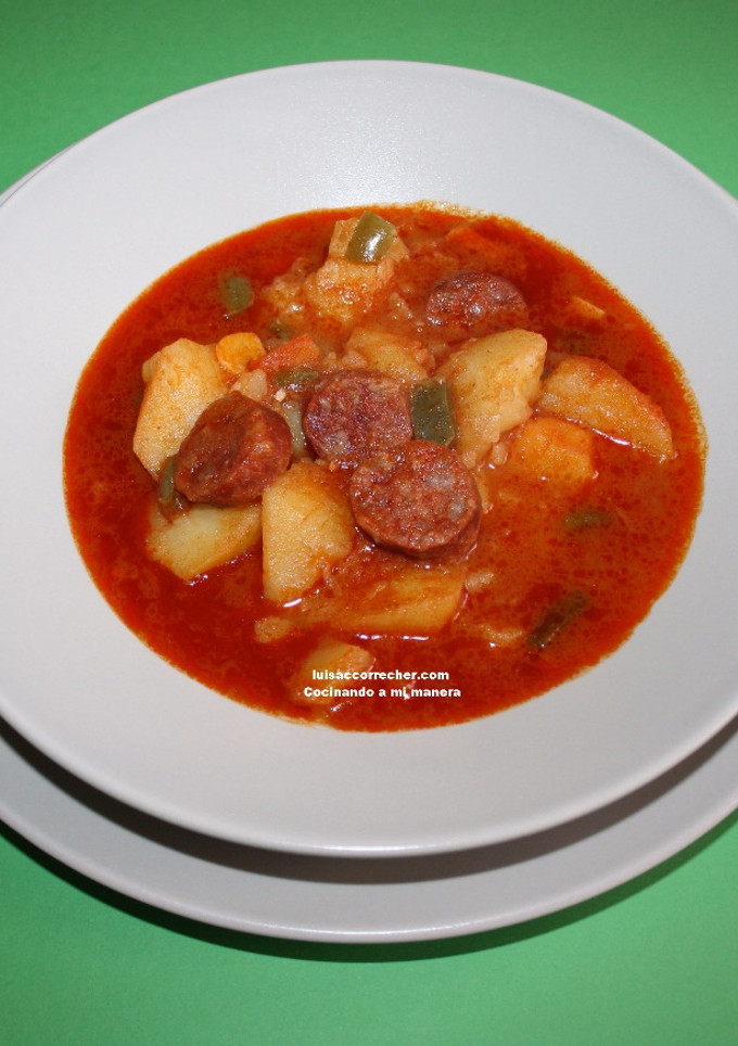 Una foto de Patatas a la riojana