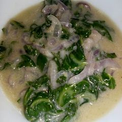 A picture of Spinach in coconut milk #4weekschallange.