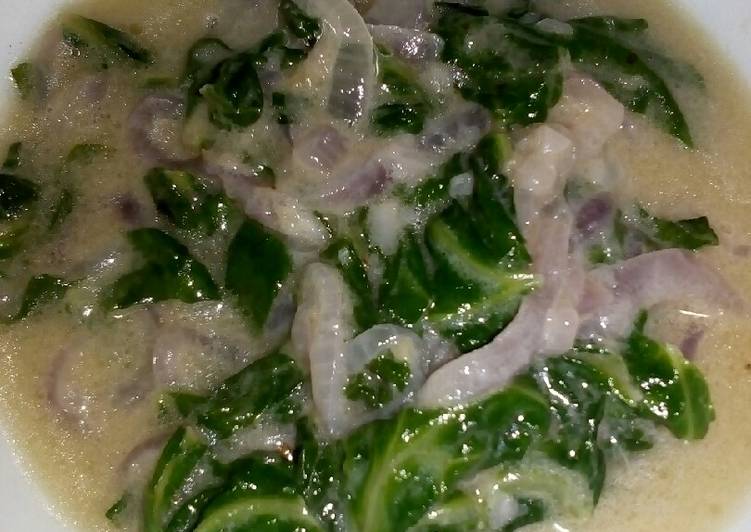 Step-by-Step Guide to Prepare Any-night-of-the-week Spinach in coconut milk #4weekschallange