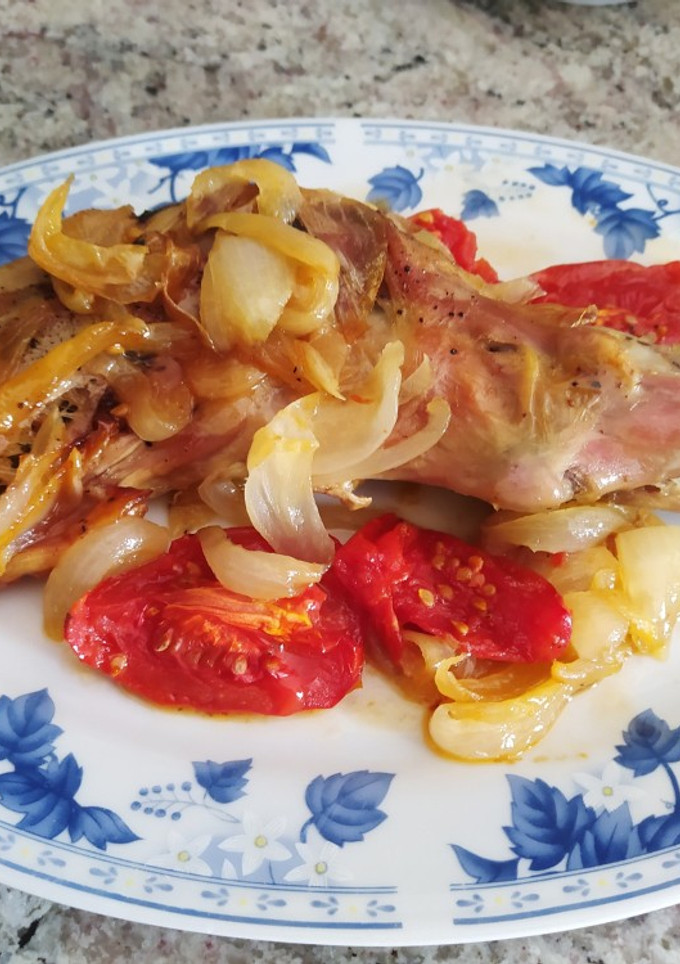 Una foto de Espalda de lechal al horno