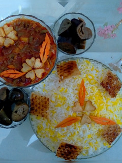 عکسی از دستور خوراک لوبیا سبز با گوشت بوقلمون