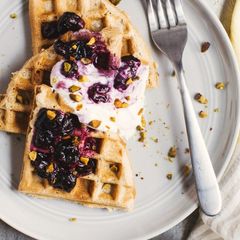 A picture of Dairy-Free Whole Wheat Waffles.