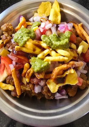 A picture of Sprout chana chaat.
