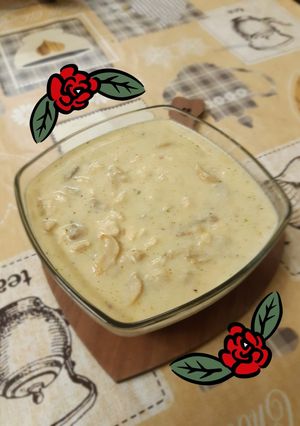 صورة لوصفة شوربة الفطر والدجاج