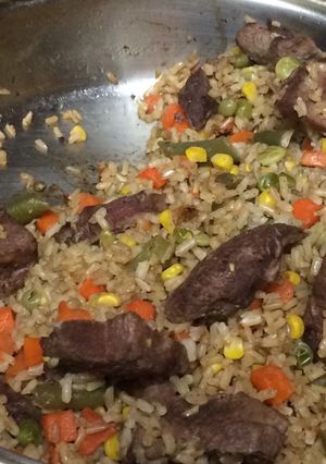 A picture of Minute Rice's Chicken Stir Fry.