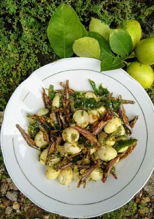 Foto resep Telur Puyuh Teri Sambal Lado Hijau Segar