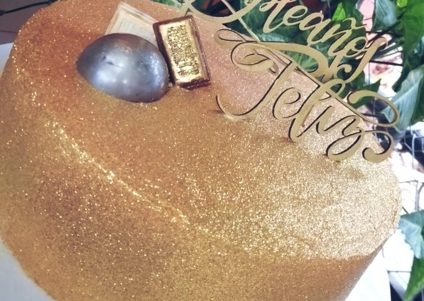 Glitter cake tres leches