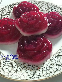 Foto resep Puding Mawar Buah Naga