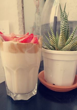 Une photo de Boisson café fraises