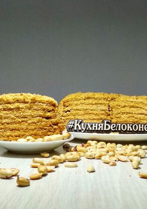 Фото Торт "Арахисовая коровка".