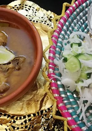 A picture of Alo chicken curry.