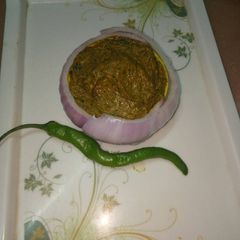 A picture of Pyaj ki chutney.