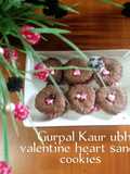 Valentine heart sandwich cookies