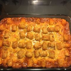 A picture of Sloppy Joe Tater Tot Casserole.