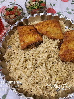 عکسی از دستور سبزی پلو با ماهی 🥰😋