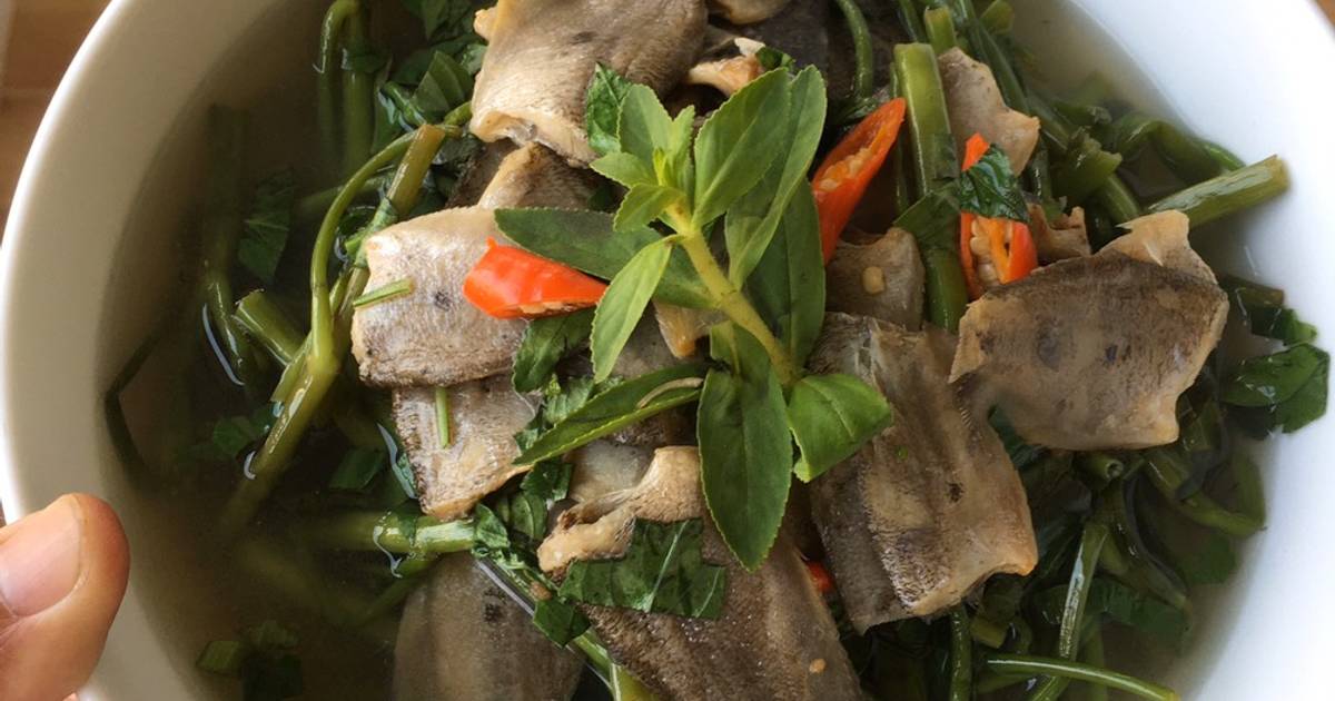 Cách Làm Món Canh chua rau muống cá khô của Tinh Chau - Cookpad