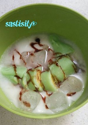 Foto resep Es Pisang Ijo Coklat