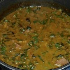 A picture of Oha soup.