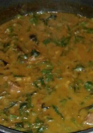 A picture of Oha soup.