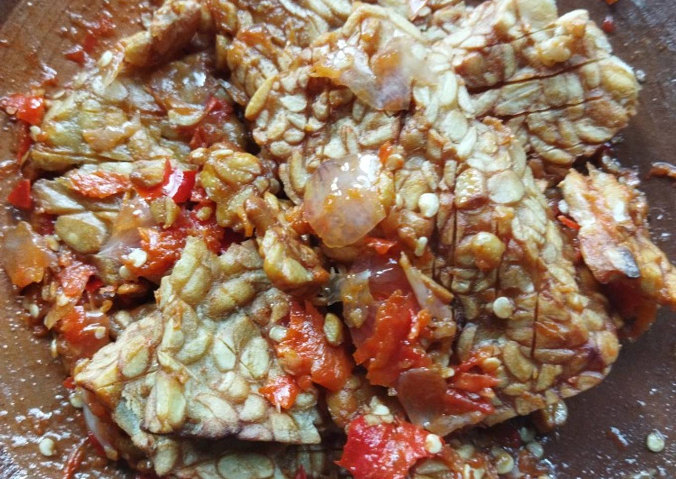 Tempe Geprek Sambal Korek