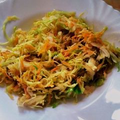 A picture of Steamed cabbage n Carrot's #themechallenge.