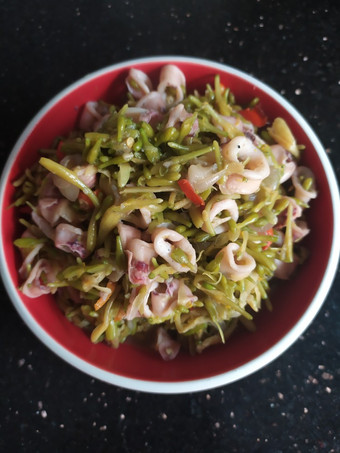 Cara Gampang Membuat Tumis Bunga Pepaya dengan Cumi yang Enak Banget