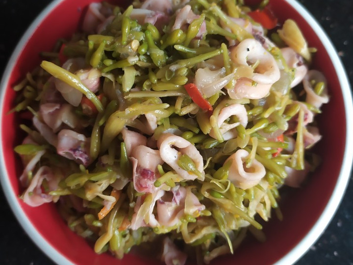 Cara Gampang Membuat Tumis Bunga Pepaya dengan Cumi yang Enak Banget