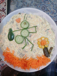 عکسی از دستور سالاد الویه با مرغ