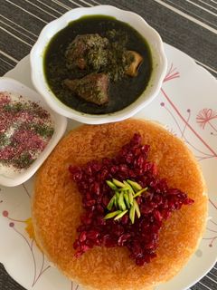 عکسی از دستور چلو خورشت قورمه سبزی