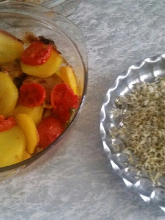 عکسی از دستور خوراک مرغ در فر