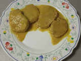 Solomillo al curry con pera y manzana