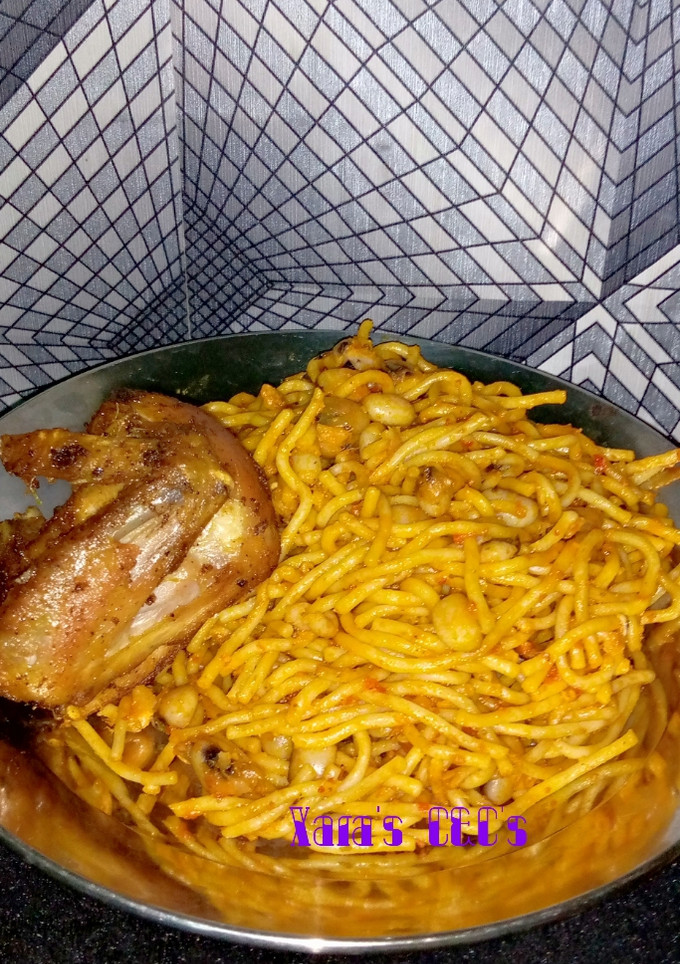 A picture of Simple Jollof Spagh with Beans.