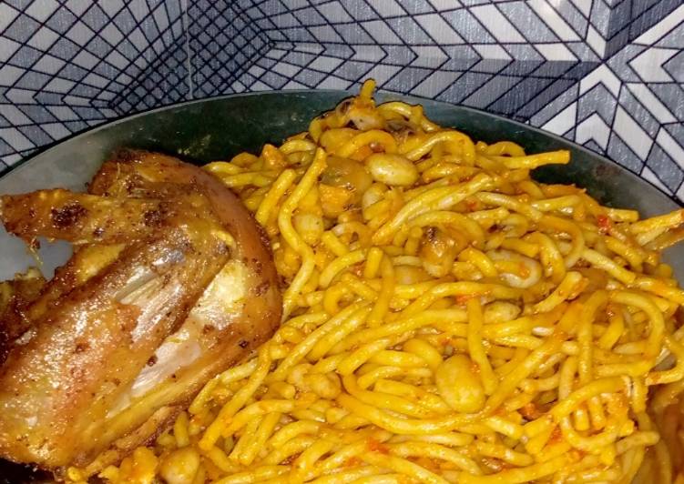 Recipe of Favorite Simple Jollof Spagh with Beans