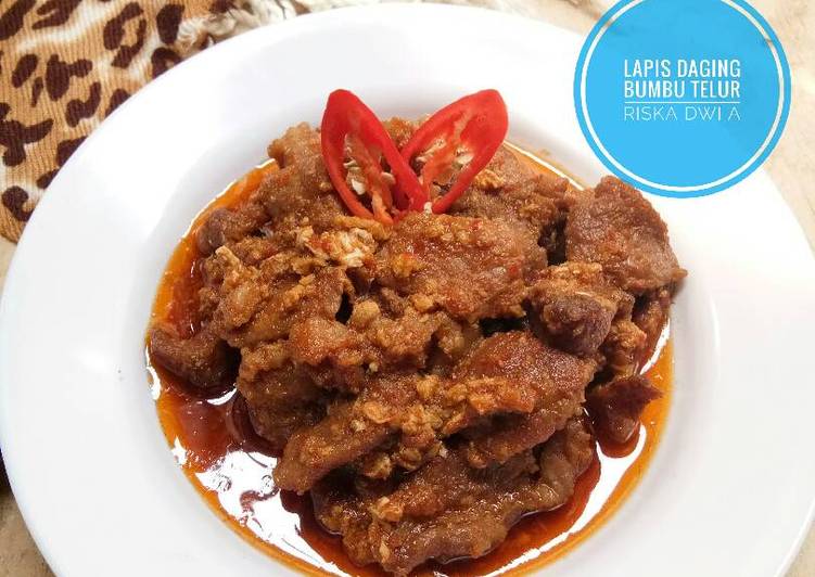 Cara Buat Lapis Daging Bumbu Telur Ekonomis Untuk Dijual