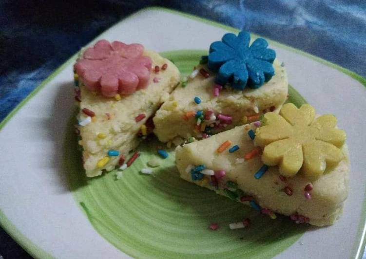 Recipe of Quick Burfi colourful vermicelli kids favourite