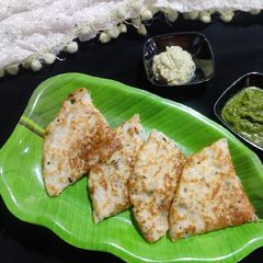 Leftover rice and lauki uttapam A picture of Leftover rice and lauki uttapam.