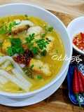 Vietnamese Rice Noodle Soup with Snakehead Fish (Bánh Canh Bột Gạo Nấu Cá Lóc)