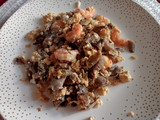 Revuelto de setas con gambas
