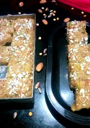 A picture of Chana dal burfi.