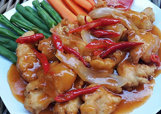 Ayam asam saos asam sederhana,mudah dan enak