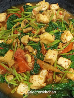 Foto resep Tahu daun ubi jalar asam pedes