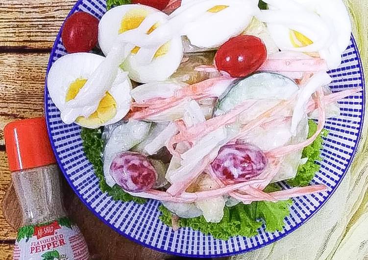 Cara Memasak Salad Telur Cik Rose yang Mudah